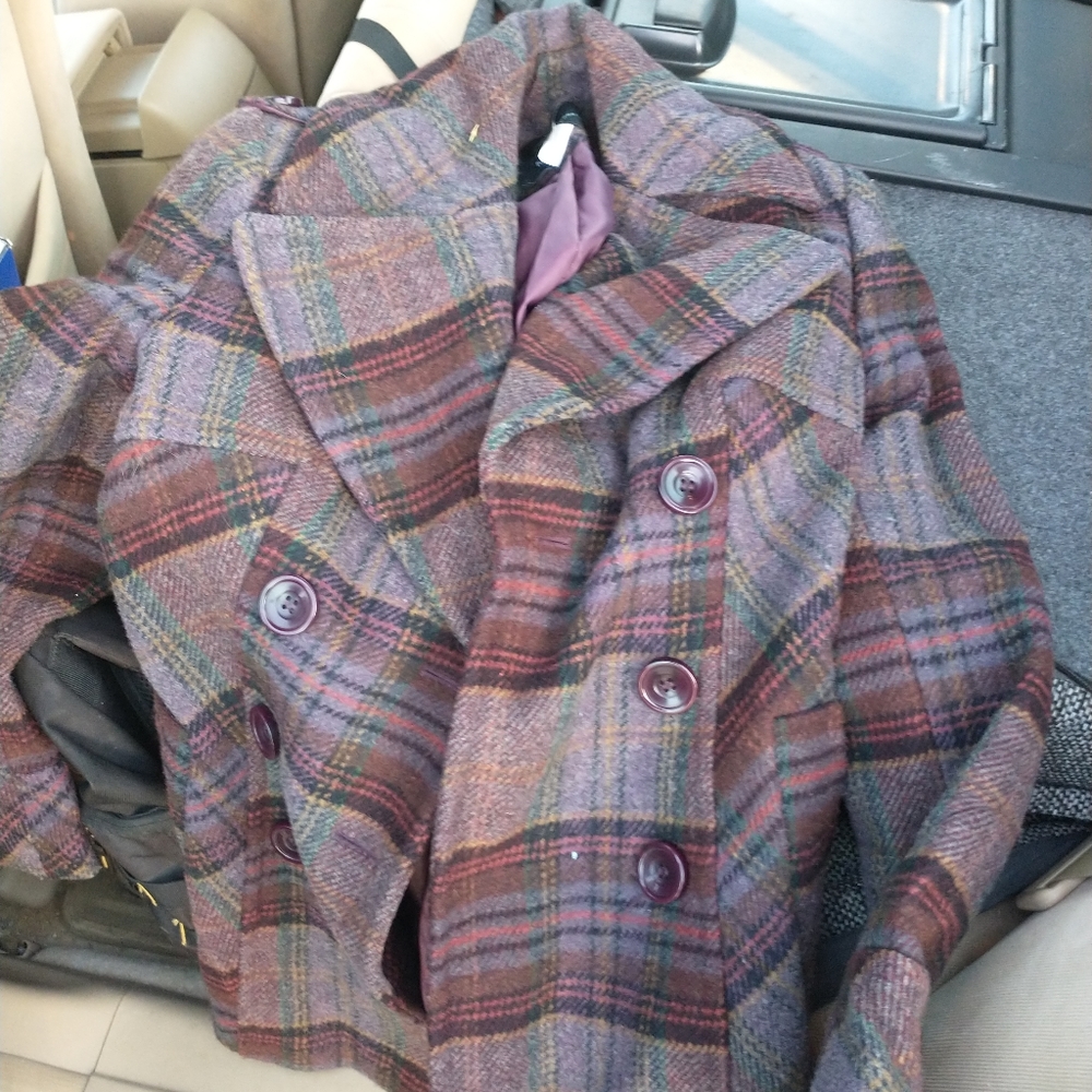 Purple women's small peacoat